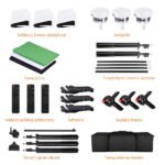 Fotostudijos komplektas su 3 fonais, 3 led šviestuvais, reguliuojamais pulteliu – MAXI LED+ - Image 2