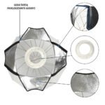 Pastovios šviesos 100w LED apšvietimas su OCTA bowens softbox ir stovu - Image 3