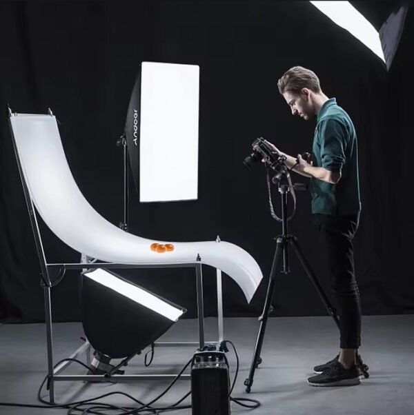 Pulteliu reguliuojamas 85w šviestuvas su stovu – Softbox šviesdėžė - Image 7