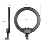 LED žiedinė lempa su 3 telefono laikikliais ir stovu – PRO - Image 13