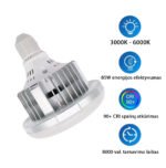 85W LED reguliuojama lemputė (3000K–6000K) - Image 5