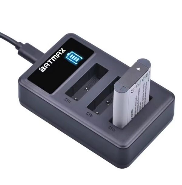 Baterijų kroviklis NP-BX1 (Sony) trigubas su USB - Image 1