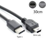 TYPE C – Mini USB kabelis laidas