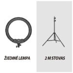 LED žiedinė lempa su telefono laikikliu ir stovu – Ambitful - Image 6
