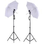 Fotostudijos komplektas su 3 fonais ir 2 skėčiais - Image 3