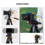 Profesionalus „K&F Concept“ trikojis stovas 190 cm + laikiklis telefonui, planšetei - Image 5