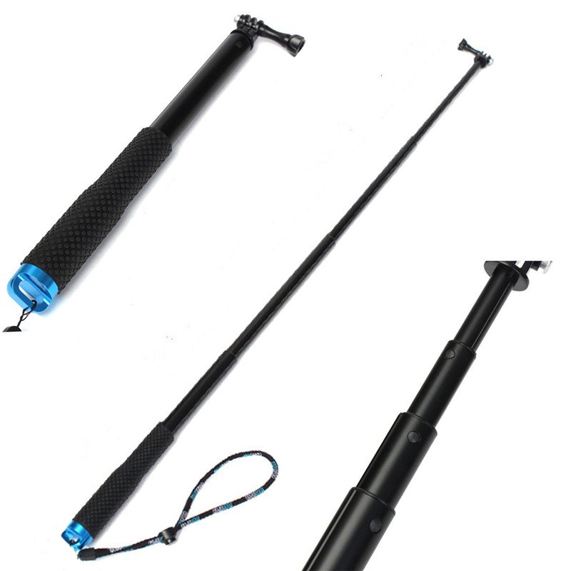 1m lazda Veiksmo kameros teleskopinė lazda su gumine rankena ir dirželiu - Image 1