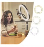 LED žiedinė selfie lempa su stovu – MAXI + bluetooth pultelis - Image 6