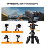 Profesionalus „K&F Concept“ trikojis stovas su ballhead ir alkūne – 195 cm - Image 16