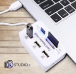 Kortelių skaitytuvas COMBO su 3 USB jungtimis - Image 3