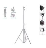 Tvirtas nerūdijančio plieno stovas su stabdžiais (280 cm) 1/4 ir 3/8 - Image 2