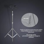 Tvirtas nerūdijančio plieno stovas su stabdžiais (280 cm) 1/4 ir 3/8 - Image 9