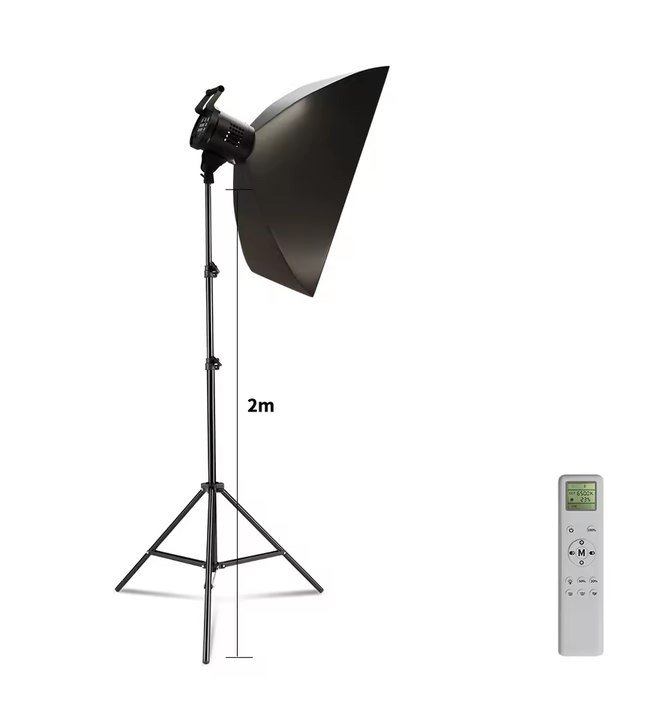 135w-led-softbox Pastovios šviesos 135w LED apšvietimas su 50x70cm bowens softbox ir stovu - Image 1