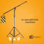 Metalinis stovas įvairiai technikai (400 cm) su gervės alkūne ir smėlio maišu - Image 2