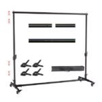 Fonų, dekoracijų tvirtinimo stovas su ratukais ir segtukais - Image 11