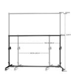 Fonų, dekoracijų tvirtinimo stovas su ratukais ir segtukais - Image 9