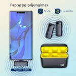 Belaidžiai mikrofonai telefonui – Android ir IOS (su krovimo dėklu) - Image 4