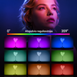 Nešiojama Ulanzi įkraunama RGB šviesa filmavimams + laikikliai - Image 6