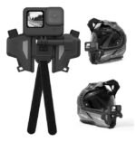 Telesin šalmo laikiklis motociklo šalmui veiksmo kamerai