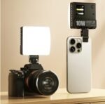 Nešiojama Ulanzi įkraunama RGB šviesa filmavimams + laikikliai