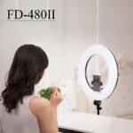 LED žiedinė lempa 96W su telefono laikikliu, veidrodžiu ir stovu – PREMIUM + - Image 4