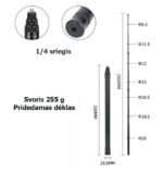 Teleskopinė veiksmo kameros lazda 150 cm (DJI, Gopro, Insta360) - Image 6