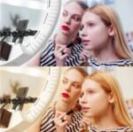 LED žiedinė lempa 100W su 3 telefono laikikliais ir stovu – PREMIUM - Image 9