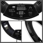 LED žiedinė lempa 96W su telefono laikikliu, veidrodžiu ir stovu – PREMIUM + - Image 2