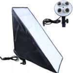 Apšvietimo softbox su 4 lemputėmis (softbox, stovas, lemputės) - Image 4