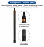 Teleskopinė anglies pluošto veiksmo kameros lazda 300 cm (DJI, Gopro, Insta360) - Image 5