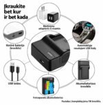 Canon baterijų kroviklis LP-E6 su USB jungtimi - Image 2