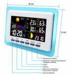 Meteorologinė stotelė METEO-LOGIC su spalvotu LCD ekranu ir belaidžiu lauko jutikliu - Image 2