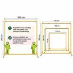 2x2 m reguliuojamo dydžio sienelė dekoracijoms, tentui, fonui, papuošimams - Image 8
