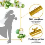 2x2 m reguliuojamo dydžio sienelė dekoracijoms, tentui, fonui, papuošimams - Image 9