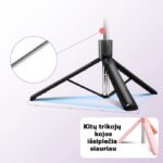 Asmenukių selfie lazda su stovu, LED apšvietimu ir Bluetooth pulteliu Z6 – 170 cm - Image 8
