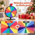Stalinis sukamas laimės ratas, 30,5 cm, 12 sektorių - VEVOR - Image 8